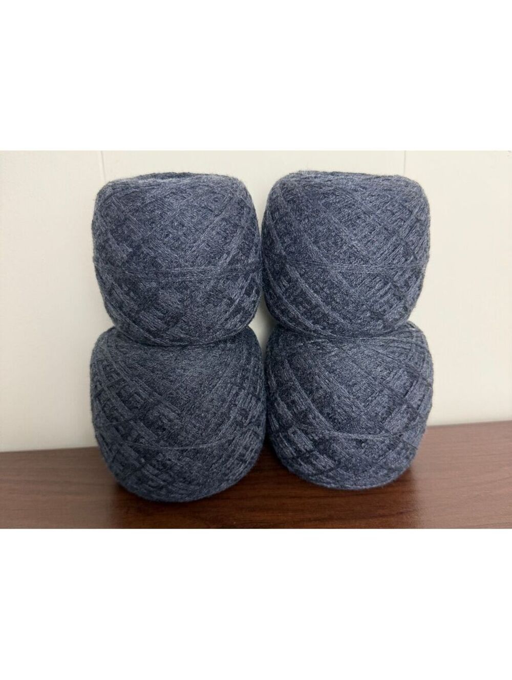 Reclaimed Cotton Blend DK Yarn 692 Yds Steel Blue Gray 302g (4 Cakes)